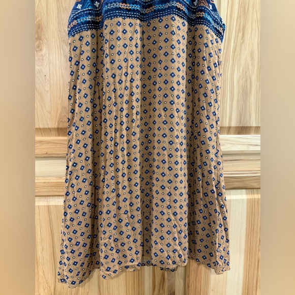 THML Anthropologie Sleeveless Bohemian Indie Gypsy Velvet Embroidered Dress - Picture 3 of 12